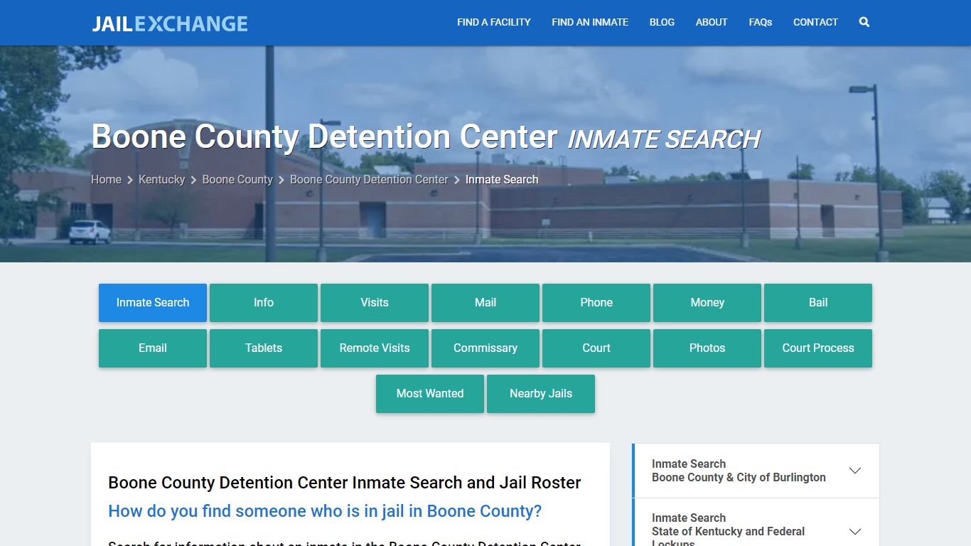 Inmate Search: Roster & Mugshots - Boone County Detention Center, KY